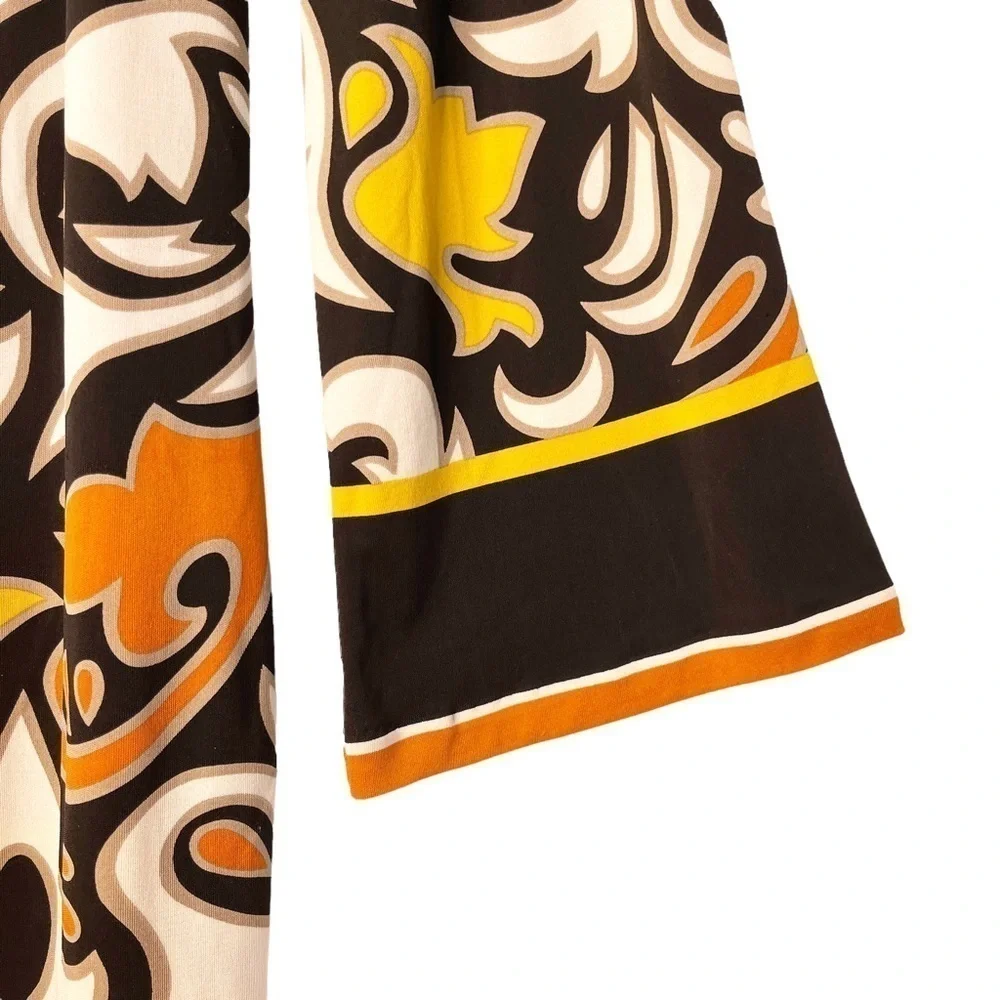 NICOLE MILLER Long Sleeve Sheath Dress Size 8 in Vibrant Multi Print